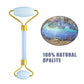 Roller Visage et Gua Sha Masseur Opalite et Obsidienne, Outil de Massage Facial SkinovaWoman™