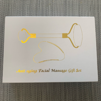 Roller Visage et Gua Sha Masseur Opalite et Obsidienne, Outil de Massage Facial SkinovaWoman™